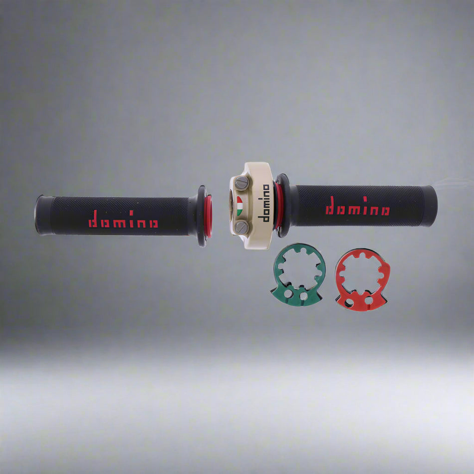 Domino GOLD XM2 Quick Action Throttle - Universal - With Black/Red A010 Grips