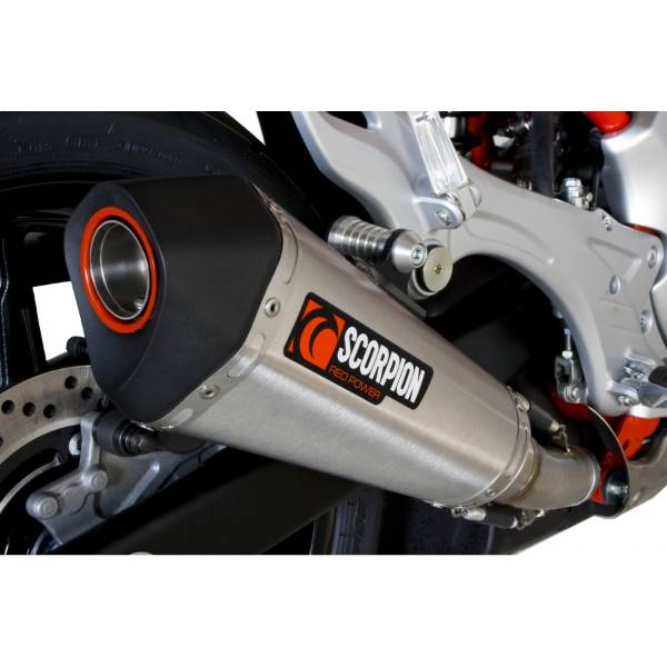 Scorpion Serket Slip-onSuzuki 650 Gladius 2009-2016 - Brushed Stainless Steel Sleeve