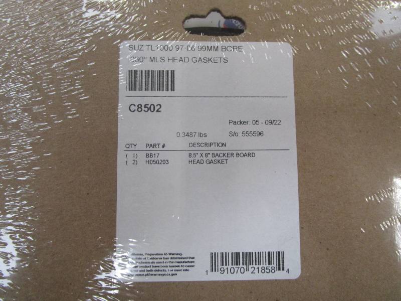 Suzuki TL1000 S/R 99mm Head Gasket - Cometic C8502 99mm 30 thou.
