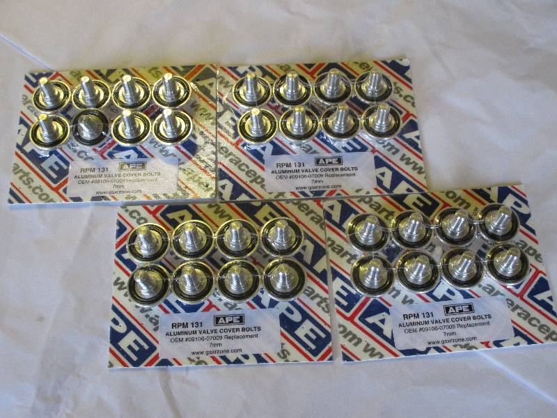 Suzuki SV650 Valve Cover Bolts.APE - APE Trick Lightweight Cover Bolts,c/w o Rings.