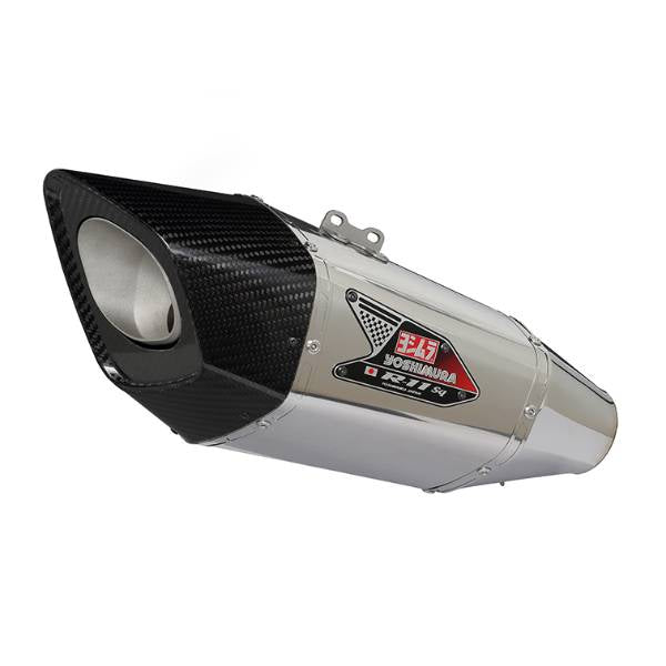 Suzuki GSXR1000 17-22 Yoshimura Stainless R-11sq Slip On - with Single-Exit Carbon End Cap