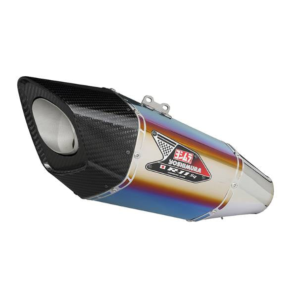 Suzuki GSXR1000 17-22 Yoshimura Titanium Blue R-11sq Slip On - with Single-Exit Carbon End Cap