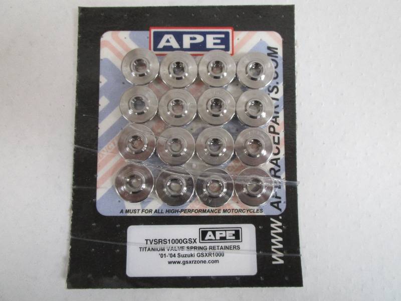 APE Titanium Valve Spring Retainers - GSXR1000 K1 to k4 with APE ValveSprings