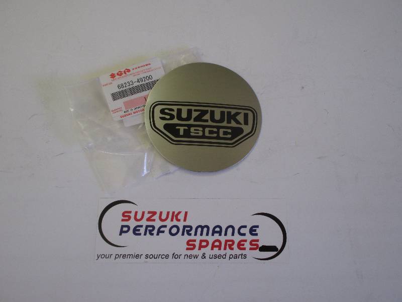 Suzuki GSX750 RH Engine emblem. Genuine. - GSX750EX ET Ignition Cover emblem