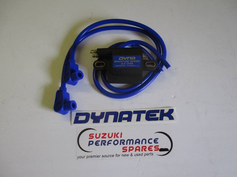 Yamaha RD250/350 LC Dyna mini Coil & Taylor Leads - .5 ohm Coil and 90 deg Taylors Blue