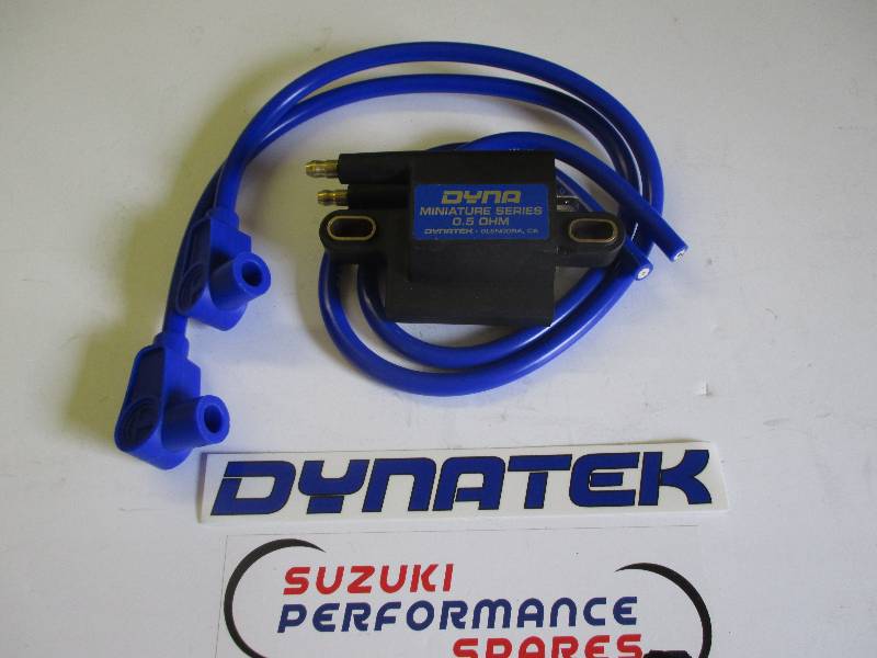 Yamaha RD250 RD400 Dyna mini Coil & Taylor Leads - .5 ohm Coil and 90 deg Taylors Blue