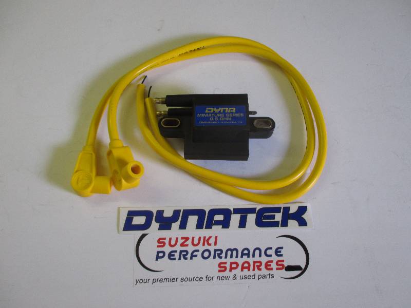 Yamaha RD350 LC Dyna mini Coil & Taylor Leads - .5 ohm Coil and 90 deg Taylors yelLow