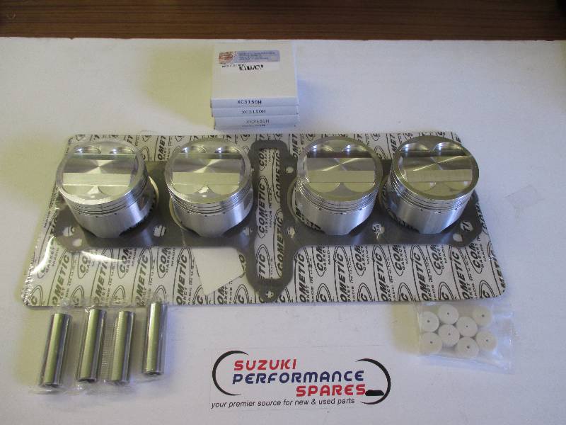 Suzuki GSX1100EFE 1325 cc Piston Kit - MTC 10.50:1 cr street Piston Kit.20mm pin