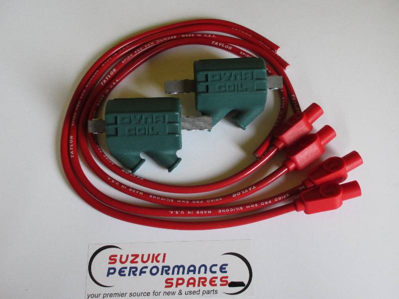 Dyna 3 ohm Coils & Taylor Ignition Leads - GS850 G GS1000G Shaft