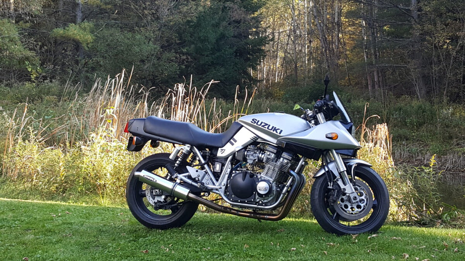 Suzuki GSX1100SZ Katana Hindle Exhaust System - Full System with 14" Round Silencer