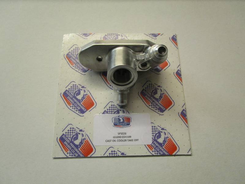 GS1000 Oil Cooler Take Off - cast Race style fitting Assembly.
