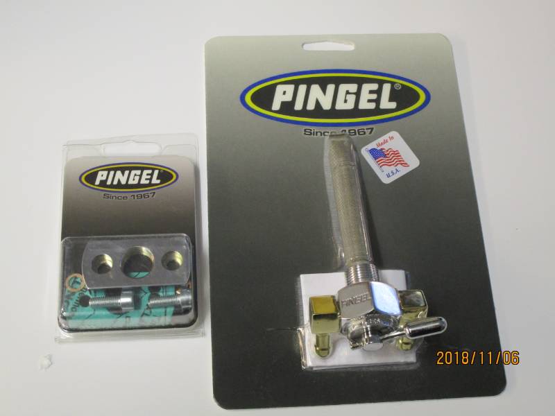 Pingel Fuel Tap c/w Adaptor. Yamaha RD250/350LC - Dual Outlet Pingel tap c/w reserve.