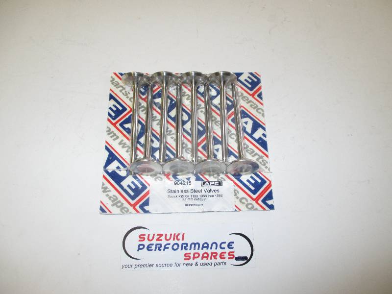GSXR1100 86 to 90 APE stainless Valves - Oversize 26 mm Exhaust Valves. Set 8