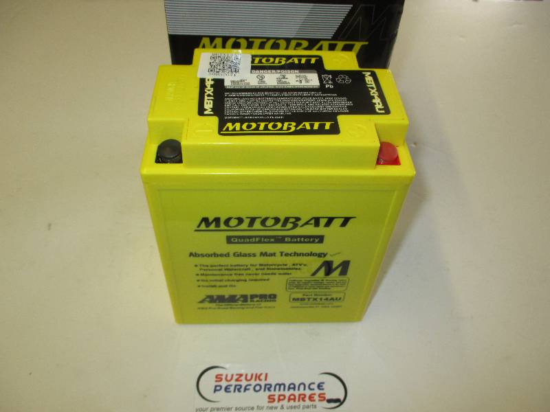Kawasaki Z1000 77 to 80 MotoBatt 14aH Battery - Maitenance free hi power mat/gel battery