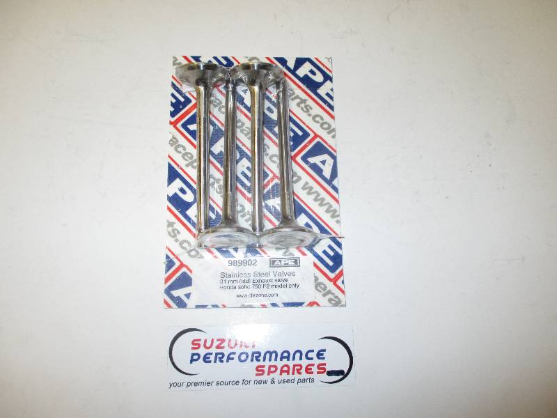 Honda CB750F2  SOHC Stainless Valves - 31 mm  Exhaust Valves. Set 4