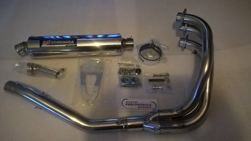 Yoshimura GSXR750 85-87 4-1 System - Stainless 4-1, Titanium silencer 180-511-5280