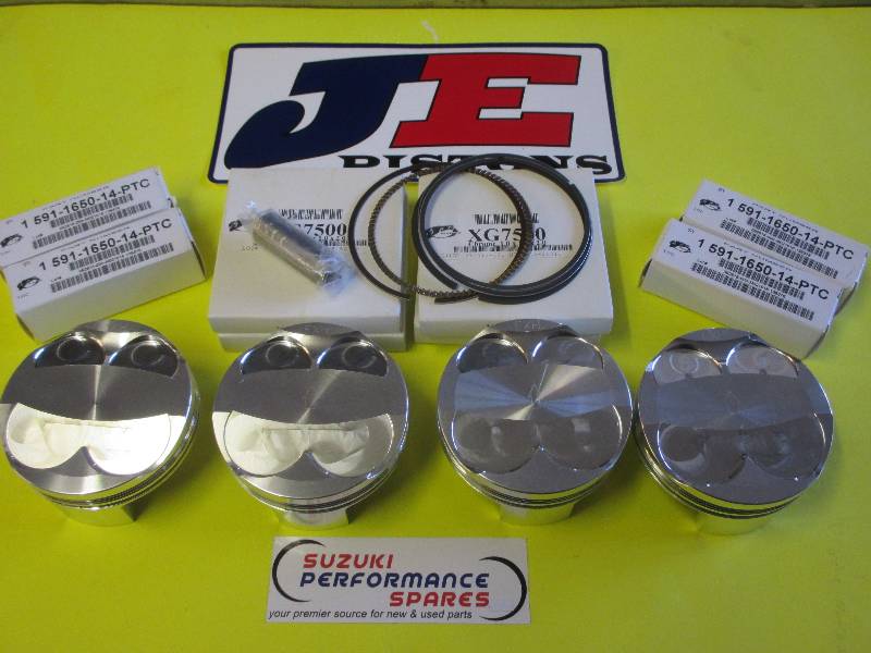 Suzuki GSXR1000 K1-K8 75mm JE Pistons - 13.5;1 CR FSR Piston Kit