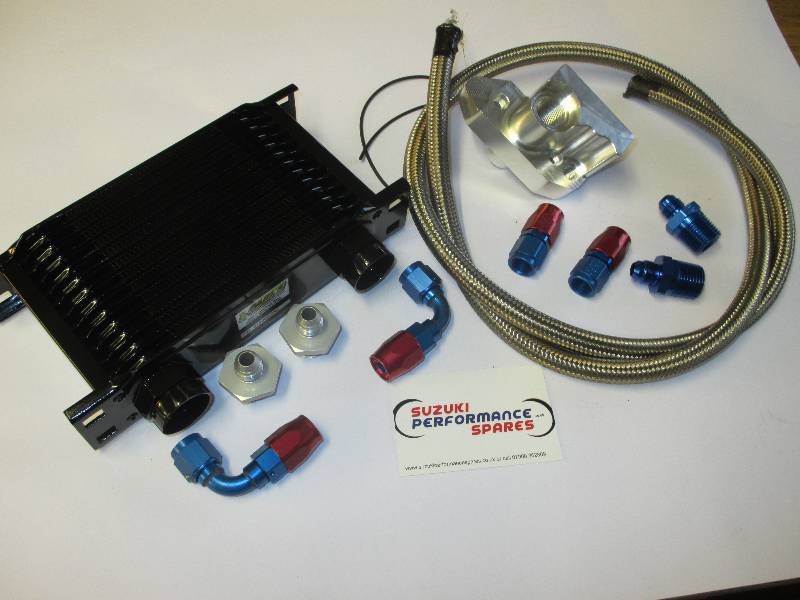 Performance Oil Cooler Kit.GS1000 E/S - 13 row earls cooler Complete with Brackets