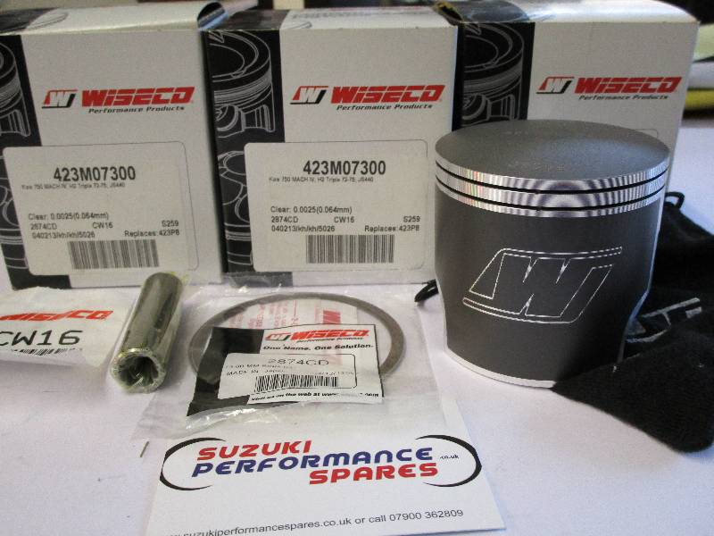 Wiseco Forged Pistons Kawasaki H2 - 73.0 mm 2mm Oversize.Set 3