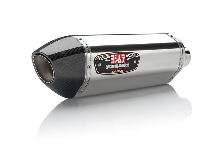 Suzuki GSXR 1000 (12-16) Yoshimura Stainless R77 Slip On With Carbon Coned End Cap - Suzuki GSXR 1000 (12-16)