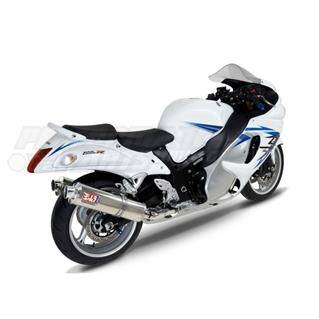 Suzuki GSX1300R Hayabusa (08-) Yoshimura Stainless RS-3 Oval Slip Ons (Pair) Race (Removable Baffle) - Suzuki GSX1300R Hayabusa (08-)