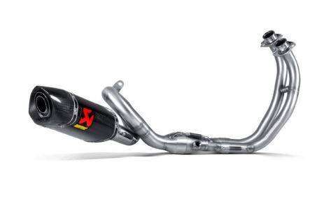 Yamaha XSR 700 (2016-) Akrapovic Complete 2-1 Race System - Hexagonal Carbon Silencer (Race) With Removable Baffle - Yamaha XSR 700 (2016-)