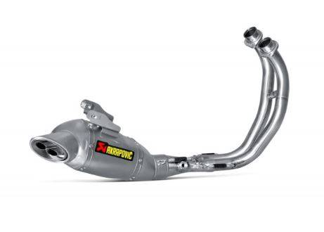 Yamaha XSR 700 (2016-) Akrapovic Stainless 2-1 System Titanium Silencer (Road Legal) With Removable Baffle - Yamaha XSR 700 (2016-)