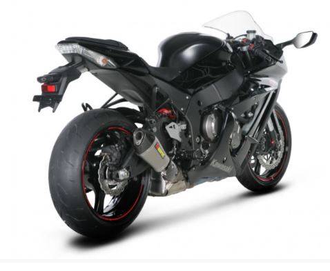 Kawasaki ZX-10R (11-15) Akrapovic Slip-On Kit (To OE Headers) Titanium Silencer (Road Legal) With Removable Baffle - Kawasaki ZX-10R (11-15)