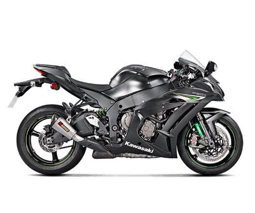 Kawasaki ZX-10R (2016-) Akrapovic Slip-On Kit (Optional Baffle Available) Titanium Silencer (Race) - Kawasaki ZX-10R (2016-)