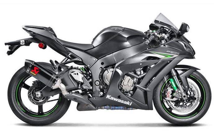 Kawasaki ZX-10R (2016-) Akrapovic Slip-On Kit Carbon Silencer (Road Legal) - Kawasaki ZX-10R (2016-)