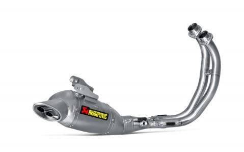 Yamaha TRacer 700 (2016) Akrapovic Stainless 2-1 System Titanium Silencer (Road Legal) With Removable Baffle - Yamaha TRacer 700 (2016)