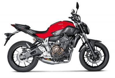 Yamaha TRacer 700 (2016) Akrapovic Stainless 2-1 System Titanium Silencer (Road Legal) With Removable Baffle - Yamaha TRacer 700 (2016)