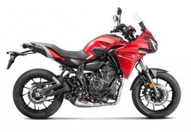 Yamaha TRacer 700 (2016) Akrapovic Stainless 2-1 System Titanium Silencer (Road Legal) - Yamaha TRacer 700 (2016)