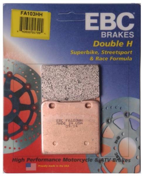 Suzuki GSXR 750 F/G/H 85-87 EBC Brakes Double-H Sintered Brake Pads To Fit Front - Suzuki GSXR 750 F/G/H 85-87