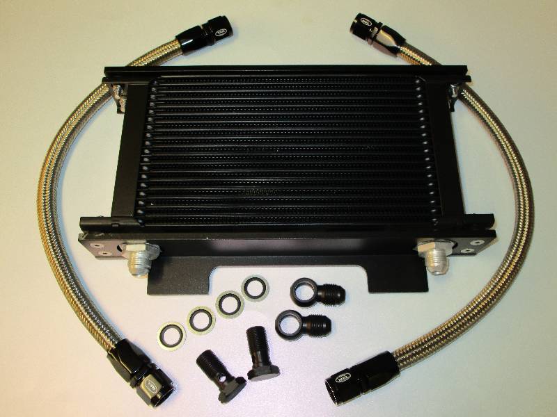 Suzuki GSXR1100 86-88 Oil Cooler Kit - SPS HEL Performance Oil Cooler, lines and Brackets