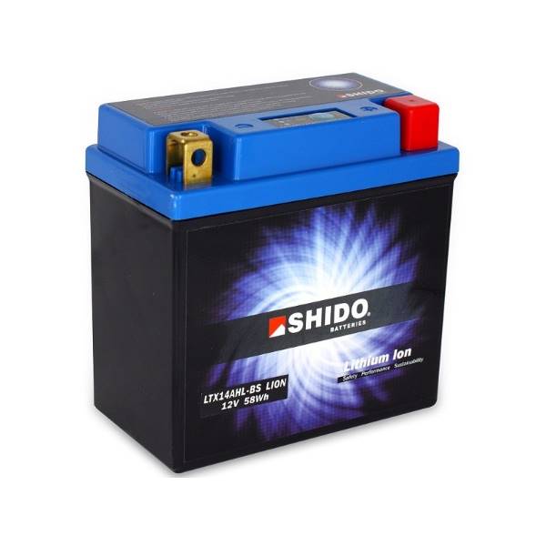 Triumph 900 Daytona / Super III 94-98 Shido Lithium ION Battery - Replacement Battery LTX14AHL-BS-Q-LI