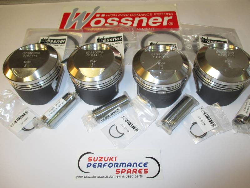 Kawasaki GPZ1100 UNI Big Bore Wossner Pistons - 75mm 18mm Pin 1170cc