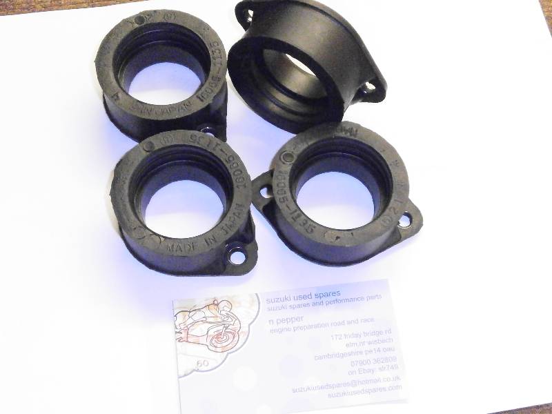 Suzuki GS1000 Inlet Rubbers. Oversize. Set of 4. - Oversize Rubbers to fit bigger Carbs on early Heads