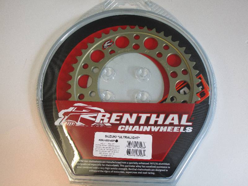 Renthal 43T 530 GSXR1100 89-92 - Hard Anodised UltraLight Rear
