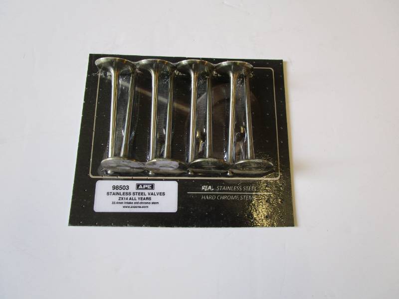 Kawasaki ZZR1400 Stainless Valves - APE Stainless Valves, Set 16 std size