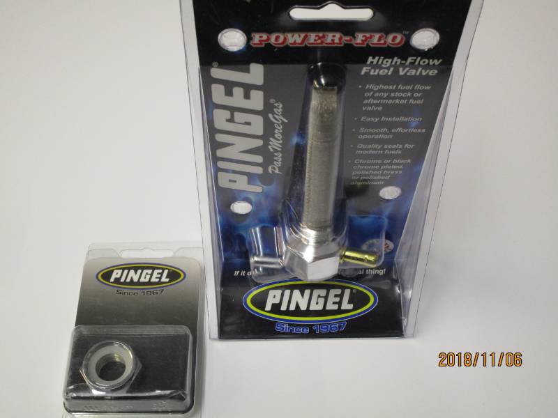 Pingel Fuel Tap c/w Adaptor. CB750 SOHC - Single Outlet with reserve position