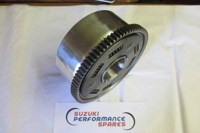 MTC Billet Basket c/w straightcut Gear. GSX1100 - Full Race billet Basket and mtc straightcut Gear