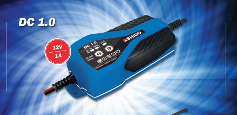 SHIDO DC1.0 Dual LITHIUM BATTERY CHARGER  12V/1A - FOR LEAD-ACID & LITHIUM BATTERIES
