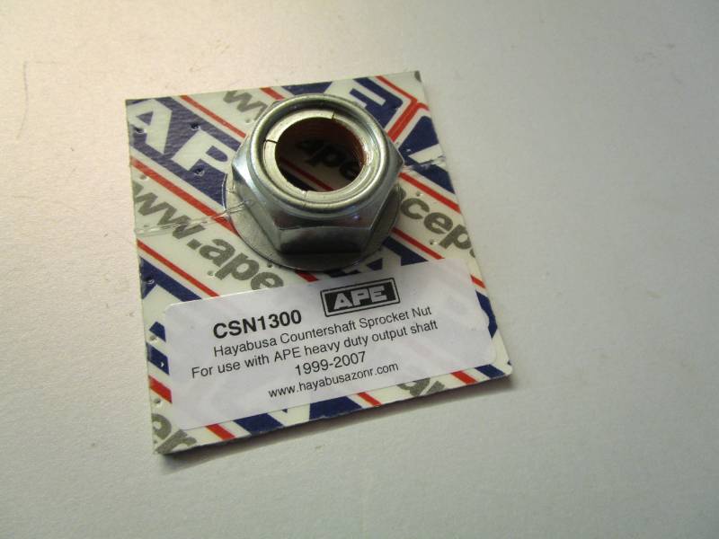 Hayabusa Front sprocket Nut and Washer CSN1300 - Use with HD Output Shaft Gen 1 99-07