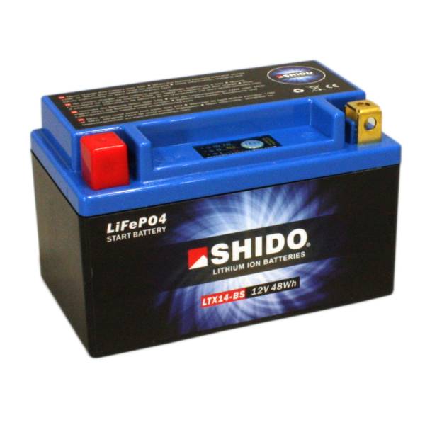 Aprilia 1200 Dorsoduro / ABS	11 >  Shido Lithium ION Battery - Replacement Battery LTX14-BS-LION