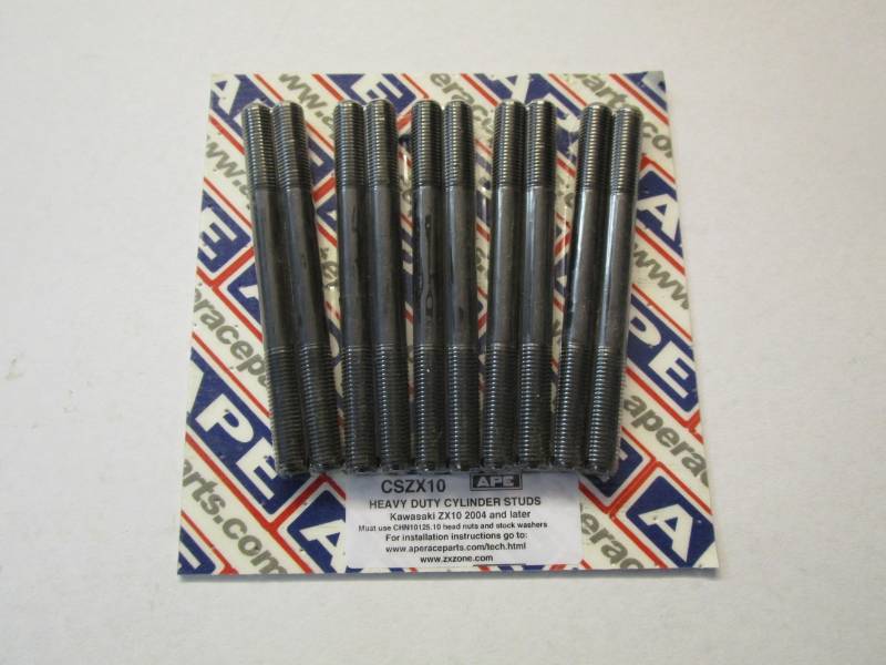 Kawasaki ZX10R APE Cylinder Studs - CSZX10 Use CHN10125.10 Nuts.