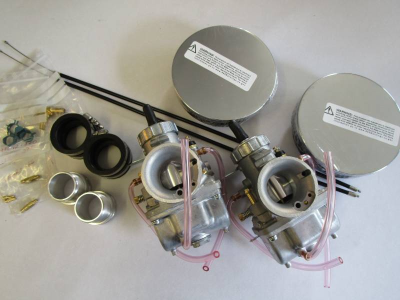 Triumph T120V 69-72 30mm VM Mikuni Conversion - Mikuni Twin Carb Conversion