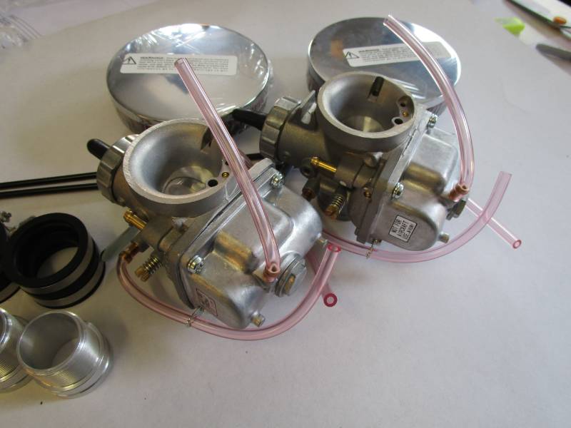 Triumph T120V 69-72 30mm VM Mikuni Conversion - Mikuni Twin Carb Conversion