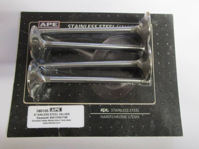 APE Z1000 Z900 40mm Inlet Valves - APE 40mm Blank Stems Intake Valves. Set 4.