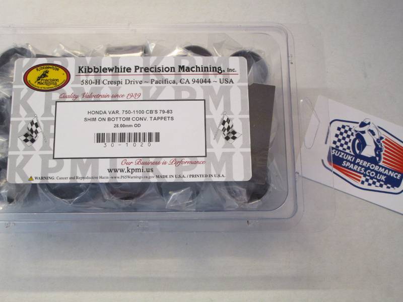 Honda CB900F CB1100F Shim Under Buckets - Kibblewhite Tappets 30-1020